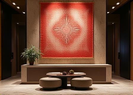 ホテルロビー用テキスタイルアート